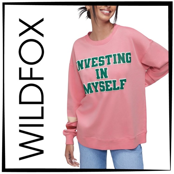 Wildfox Tops - WILDFOX 2024 Invest Myself Roadtrip
Sweatshirt Aurora Pink Women Size XL NWT